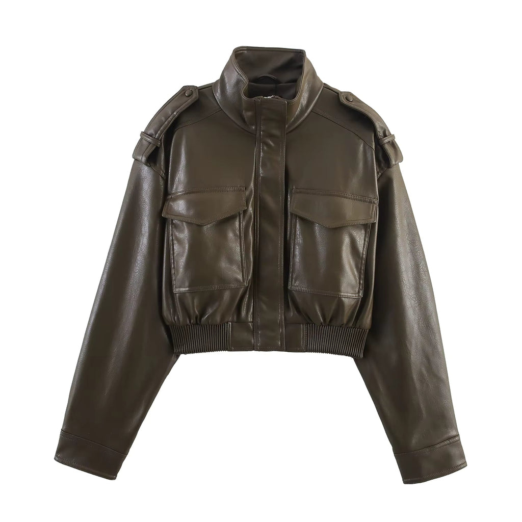 Leila Faux Leather Jacket