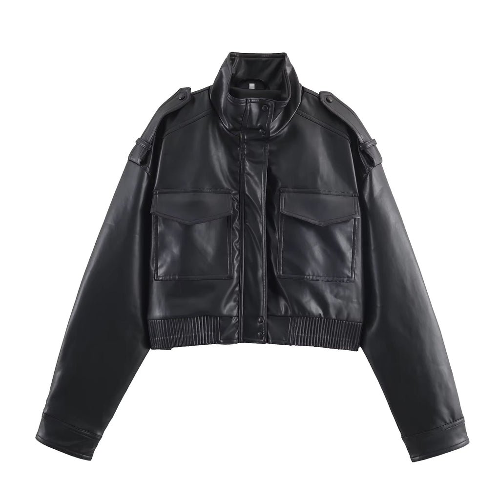 Leila Faux Leather Jacket