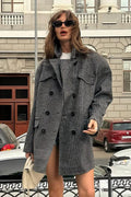 Alexandra Houndstooth Long Coat