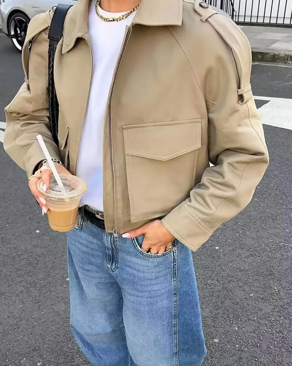 Ella Cropped Trench Jacket