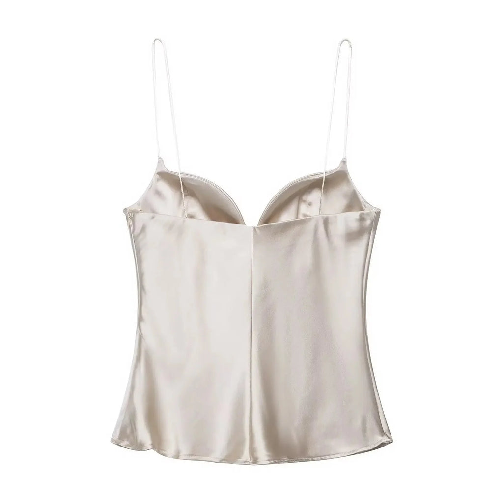 Evelina Satin Sling Top