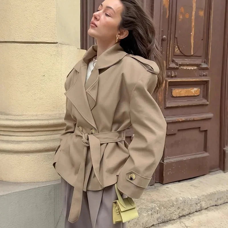 Gianne Crop Trench Coat